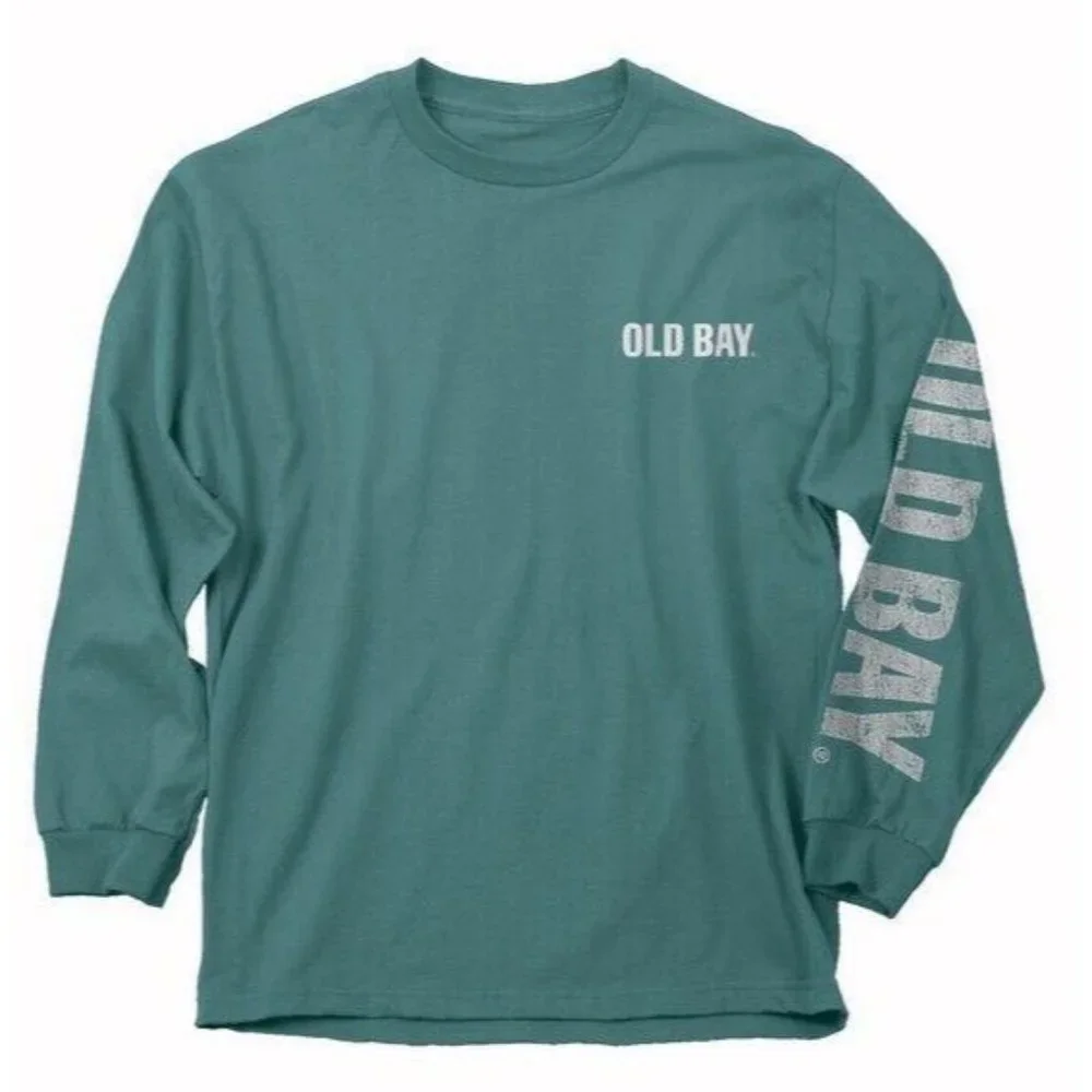 Old Bay Dave’s Crab Shack Long Sleeve T-Shirt Sweatshirt- NEW Fast Ship - Picture 2 of 4